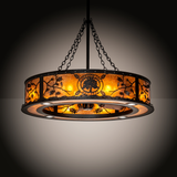 Diversion Lake Chandel-Air illuminated in room setting with amber mica glow.