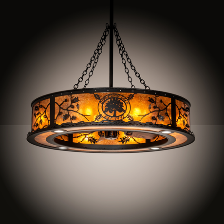 Diversion Lake Chandel-Air illuminated in room setting with amber mica glow.