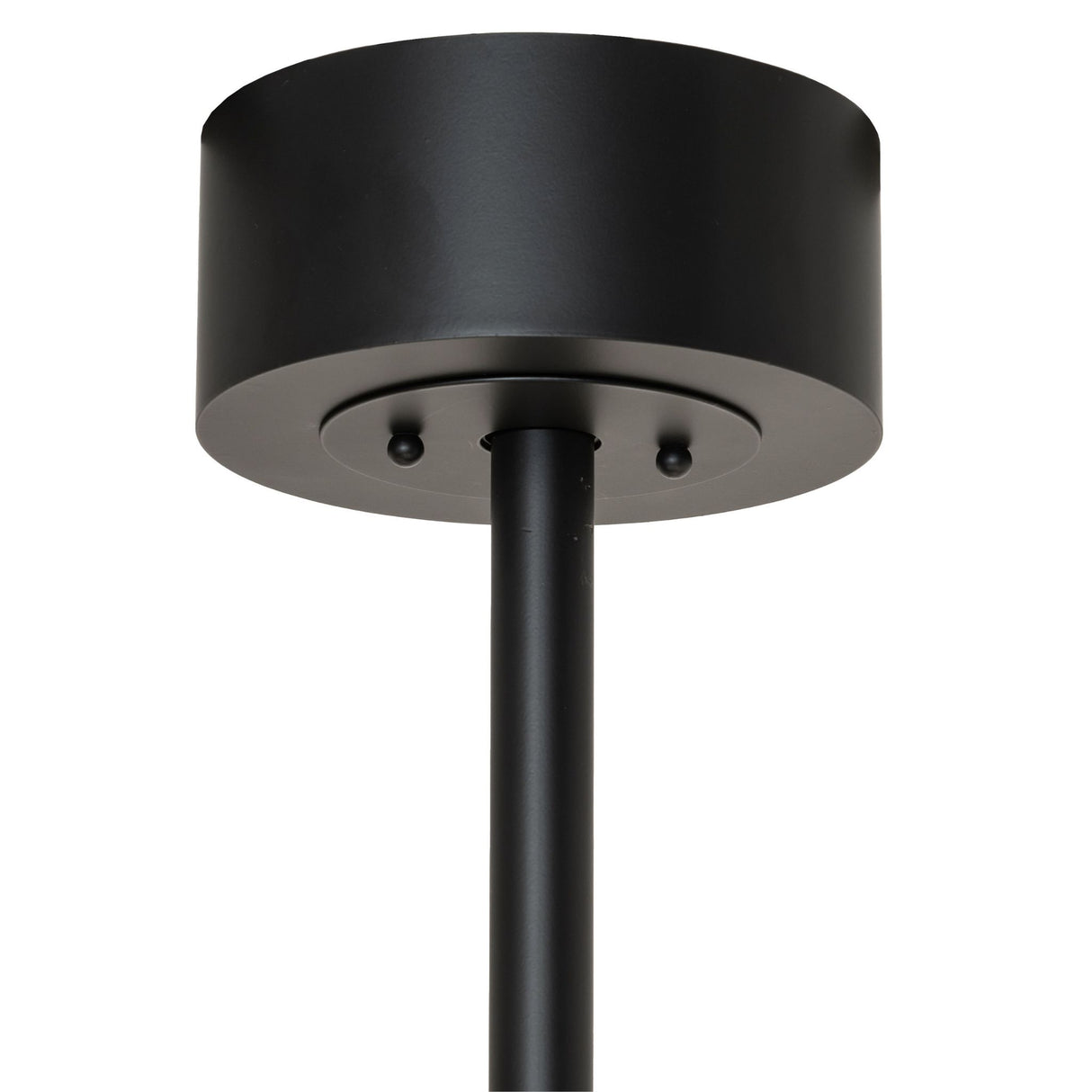 Donner 16 light chandelier canopy and down rod in solar black finish.