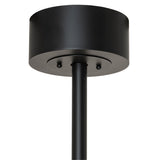 Donner 16 light chandelier canopy and down rod in solar black finish.