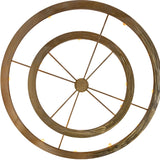 Bottom angle view of Donner 24 light chandelier showing concentric ring layout.