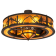 Duke Chandel-Air glowing with amber mica panels and western silhouette design.