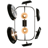 Bottom view of Elana 2-light pot rack showing bulbs.