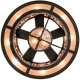 Bottom view of Elk at Dusk Chandel-Air displaying fan and light ring.
