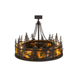 Top angle lit view with exposed mount and wiring