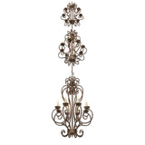 Lower angle view of chandelier highlighting underside and tiers.