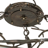 Ceiling canopy and chain detail of Gardner chandelier mounting.