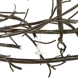 Clear hummingbird accent detail on Gardner chandelier branch.