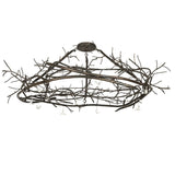Gardner chandelier illuminated with integrated LED branch lighting.