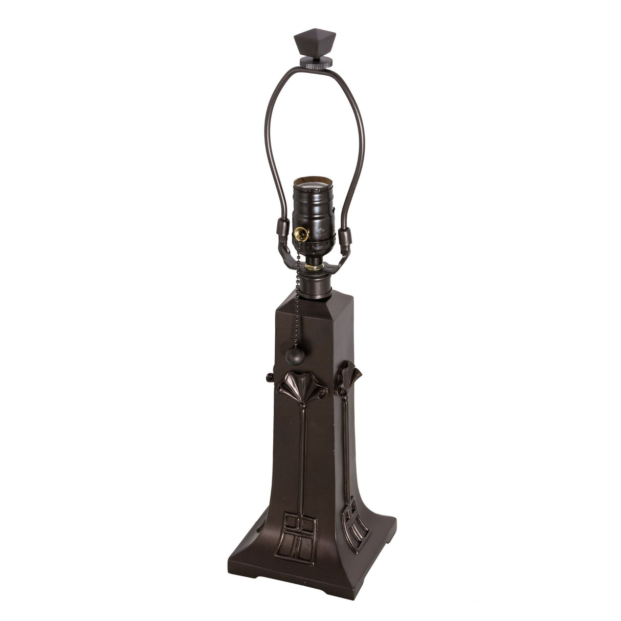 10" Ginkgo lamp base with a Mahogany Bronze finish and elegant craftsmanship.