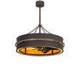 Front view of Golden Forge Chandel-Air ceiling fan light.