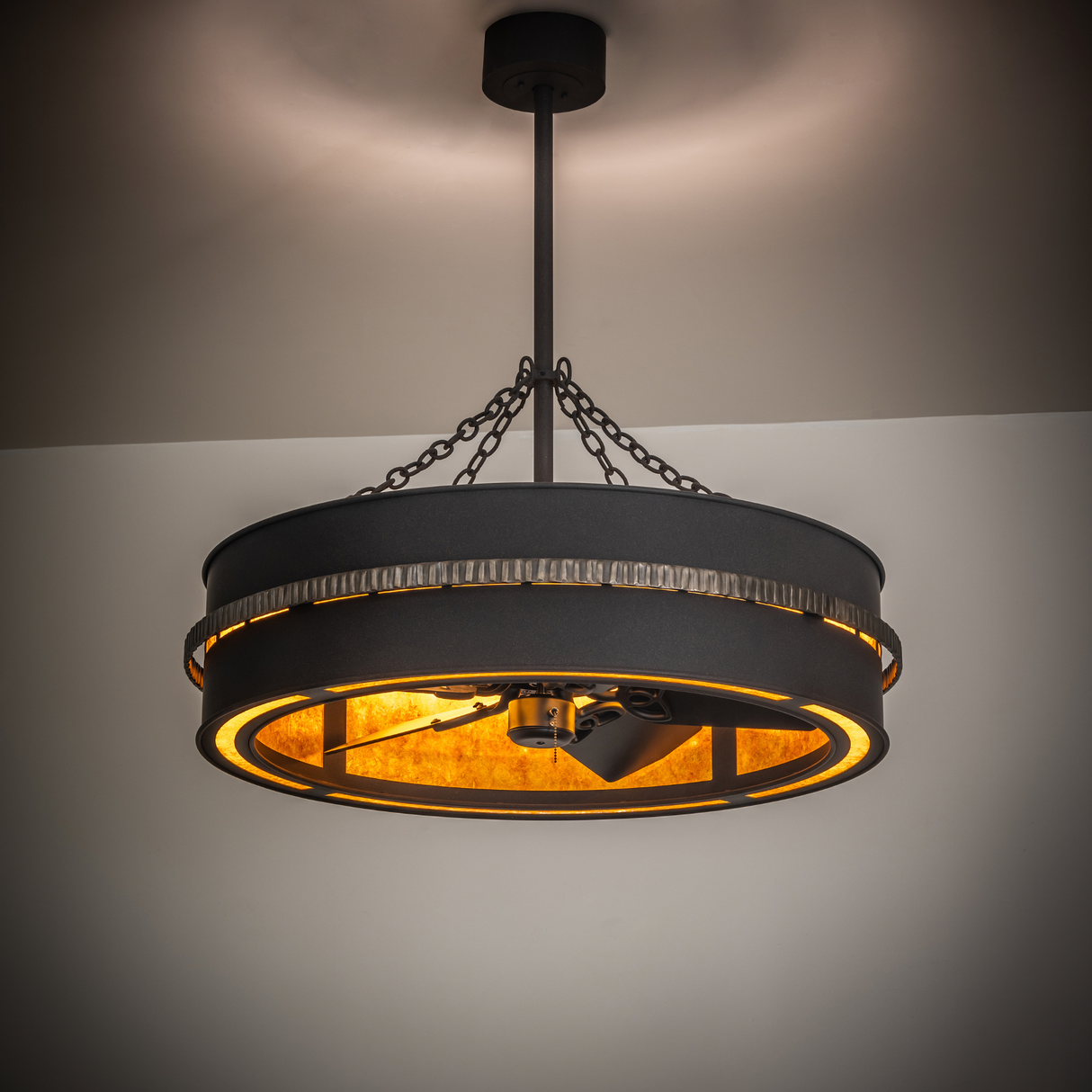 Golden Forge Chandel-Air illuminated in warm amber light.