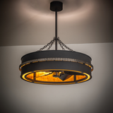 Golden Forge Chandel-Air illuminated in warm amber light.