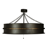 Side profile highlighting the hammered copper band and warm amber hue.