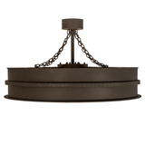 Side view of Golden Forge Chandel-Air displaying hammered metal texture and layered design.