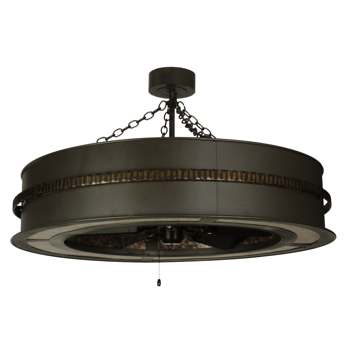 Side view of Golden Forge Chandel-Air highlighting bronze finish and light slots.