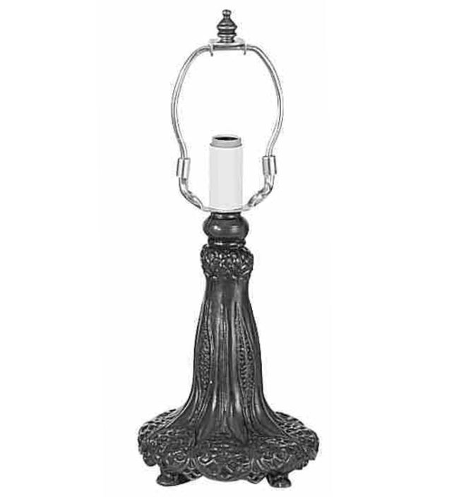 Golden Lily Accent Lamp Base with a floral-inspired Mahogany Bronze finish.