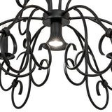 Close-up of integrated center downlight on Grace chandelier.