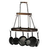Closeup of Harmony pot rack frame unlit.