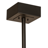 Ceiling canopy detail of Hausman Chandel-Air in bronze finish.