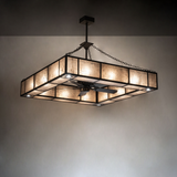 Hausman Chandel-Air illuminating room with warm mica and bronze finish.
