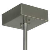 Ceiling canopy detail showing nickel finish and sturdy mounting design.
