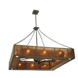 Lower angle showing integrated fan and ambient downlights.