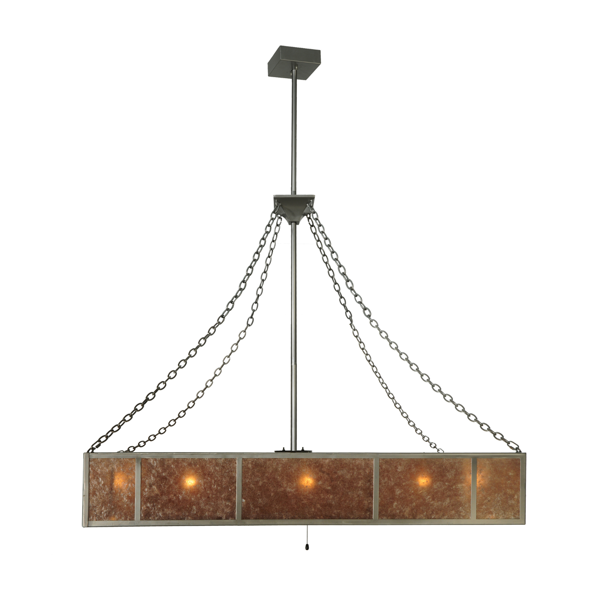 Side profile featuring geometric nickel frame and soft amber glow.