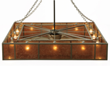 Top view showing bulb configuration and structural metal framework.