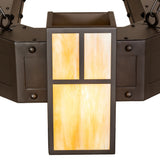 Top view of lantern showing open shade design and metal frame construction.