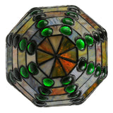 Bottom view of the mini pendant showing intricate glass jewel arrangements.