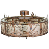 Top angled view showing LED ring illumination and layered metal design.
