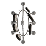 Overhead view of Laramie chandelier showing candlelights.
