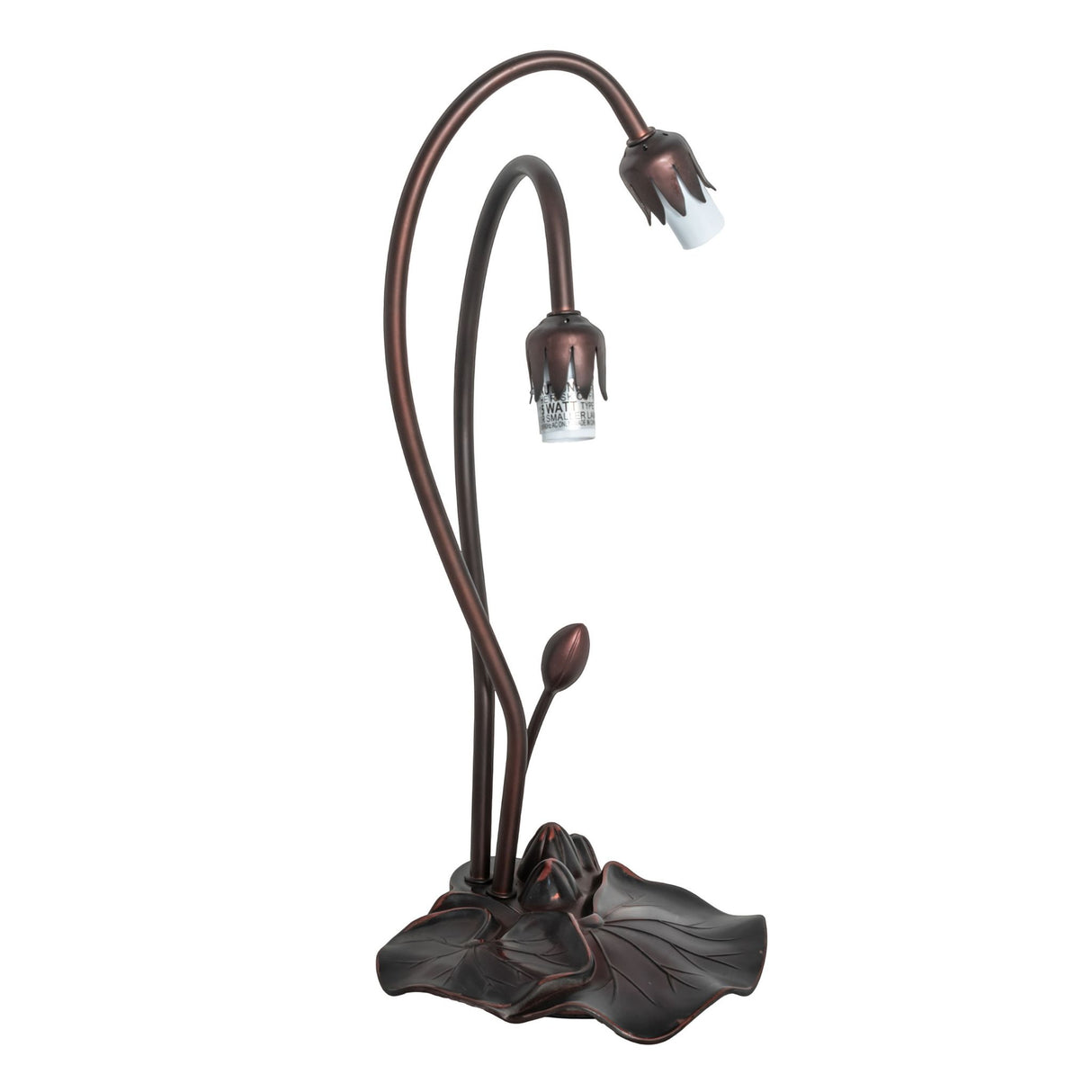Lavender Pond Lily accent lamp frame with a Mahogany Bronze finish.
