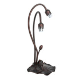 Lavender Pond Lily accent lamp frame with a Mahogany Bronze finish.