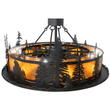 Top view of Lazy Bear Lodge Chandel-Air showing fan blades and lights.