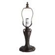Leaf-Handle Mini Lamp Base in bronze finish, featuring a mini harp for decorative shades.