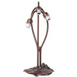 front view of lily 3-light table base with mahogany bronze finish.