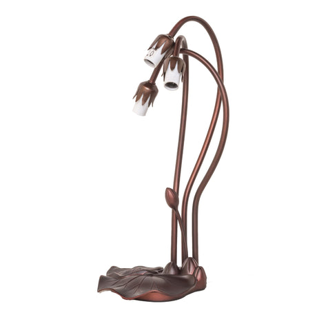 side view of 16-inch lily 3-light table base showcasing its elegant design.