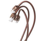 top closeup view of lily 3-light table base showing detailed bulb sockets for E12 bulbs.
