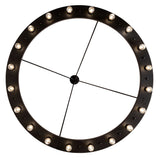 Bottom view displaying the symmetrical circular layout and internal support rods.