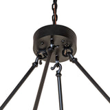 Close-up of the canopy and suspension hardware in matching solar black finish.