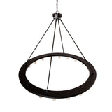 Top angle view highlighting suspension rods connecting the ring to the central canopy.