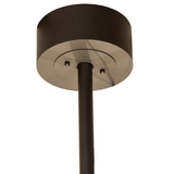 Ceiling canopy and suspension rod detail of Loxley 21 Light Chandel-Air chandelier fan.