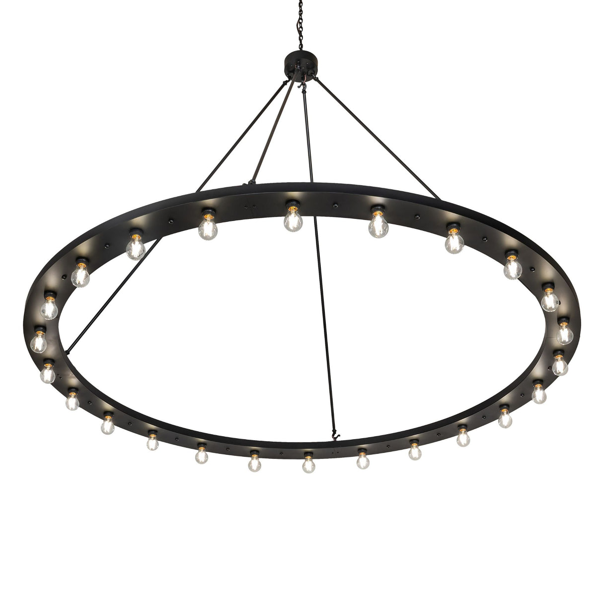 Bottom angle showing circular bulb arrangement and central support structure.