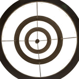Bottom view of Loxley chandelier showing circular alignment of glass light cylinders.