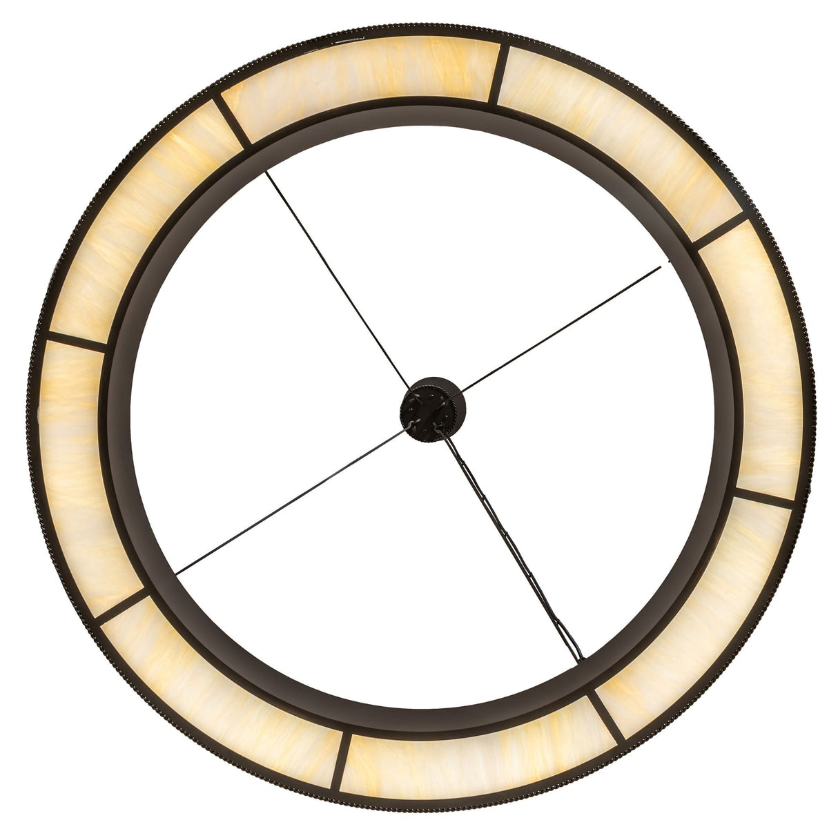 Bottom view displaying full circular LED diffuser layout.