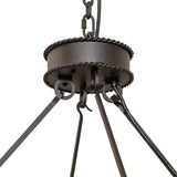 Closeup view of balanced proportions and suspended ring design.