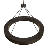 Top angle view highlighting suspension rods and circular frame.