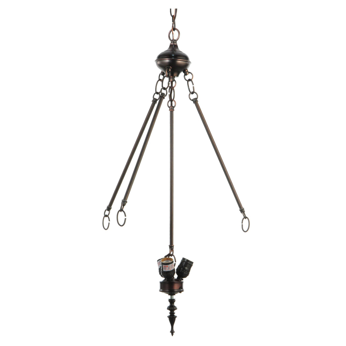 Mahogany Bronze 3-Light Inverted Pendant Hardware showcasing its elegant design.